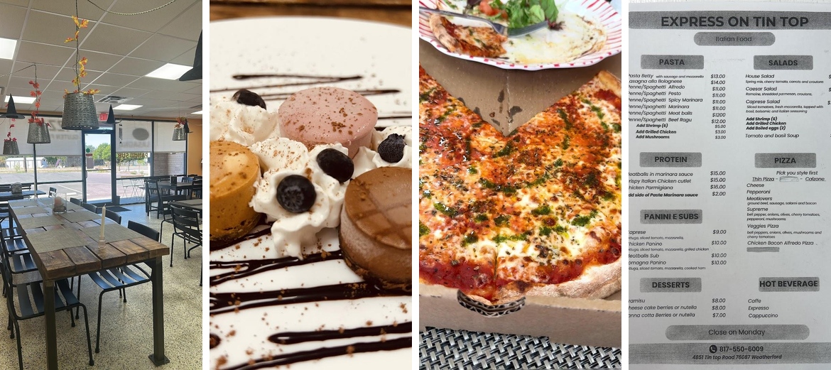Express on Tin Top Menu