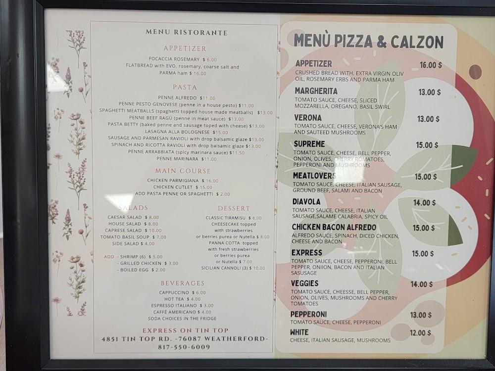 Express on Tin Top Menu image 2